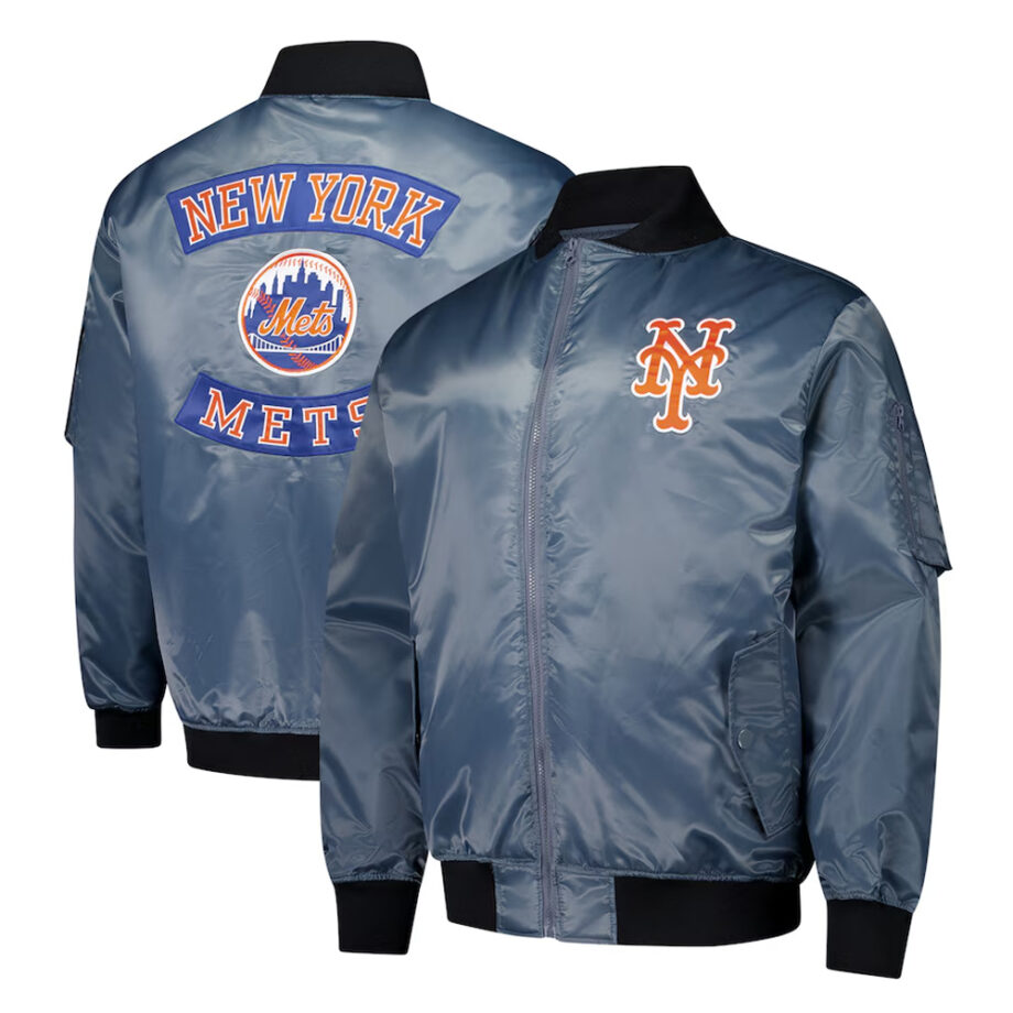 New York Mets Grey Bomber Jacket