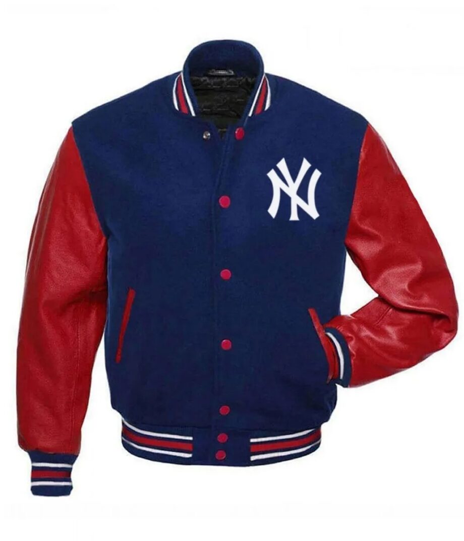 NY Yankees Red and Blue Letterman Jacket