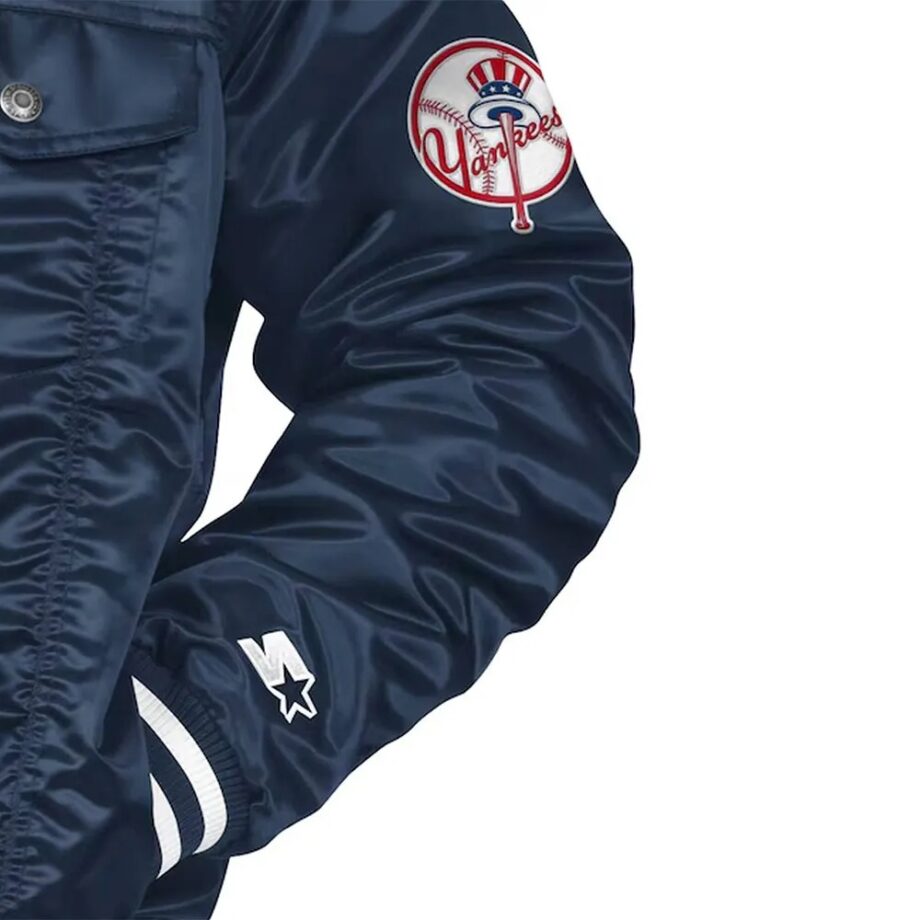 New York Yankees Navy Silver Tab Trucker Jacket
