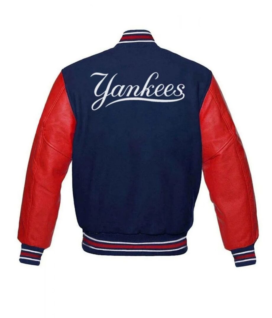 NY Yankees Red and Blue Letterman Jacket