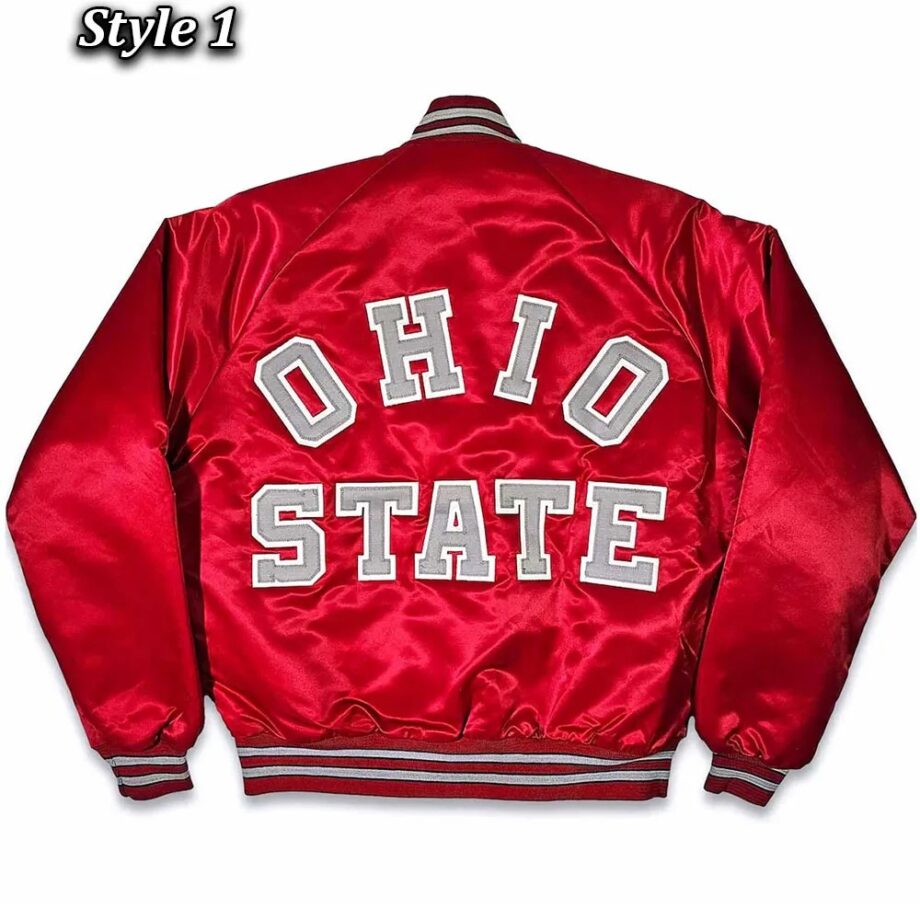 80s Ohio State Buckeyes Red Bomber Jacket