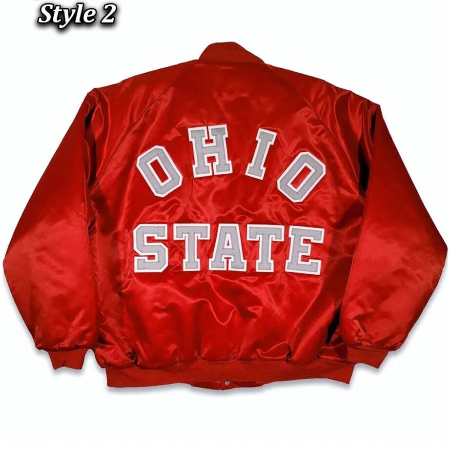 80s Ohio State Buckeyes Red Bomber Jacket