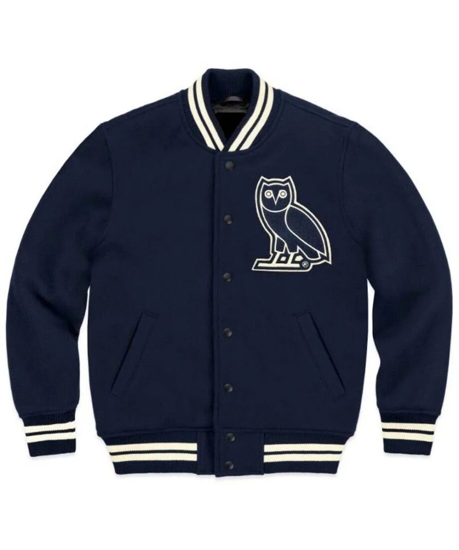 OVO Drake Team Navy Varsity Jacket