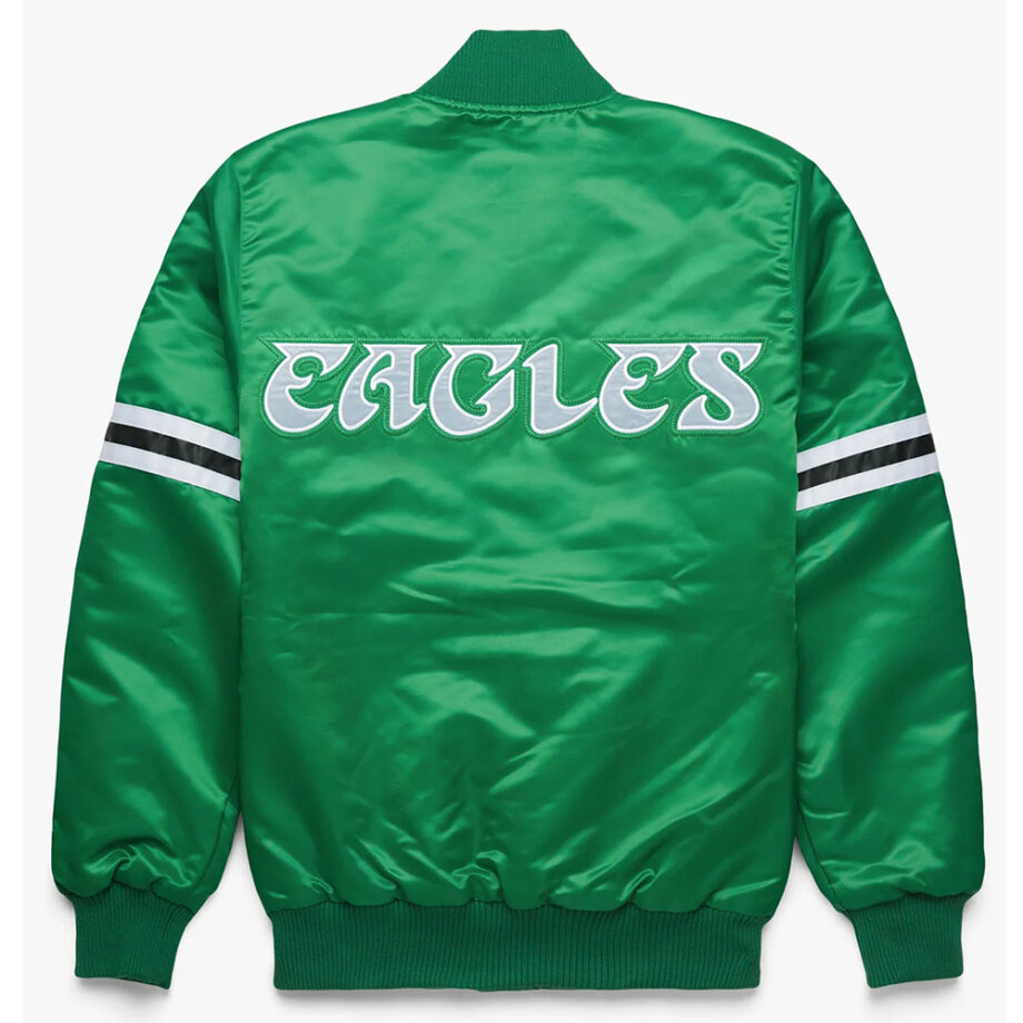 Philadelphia Eagles Striped Satin Jacket