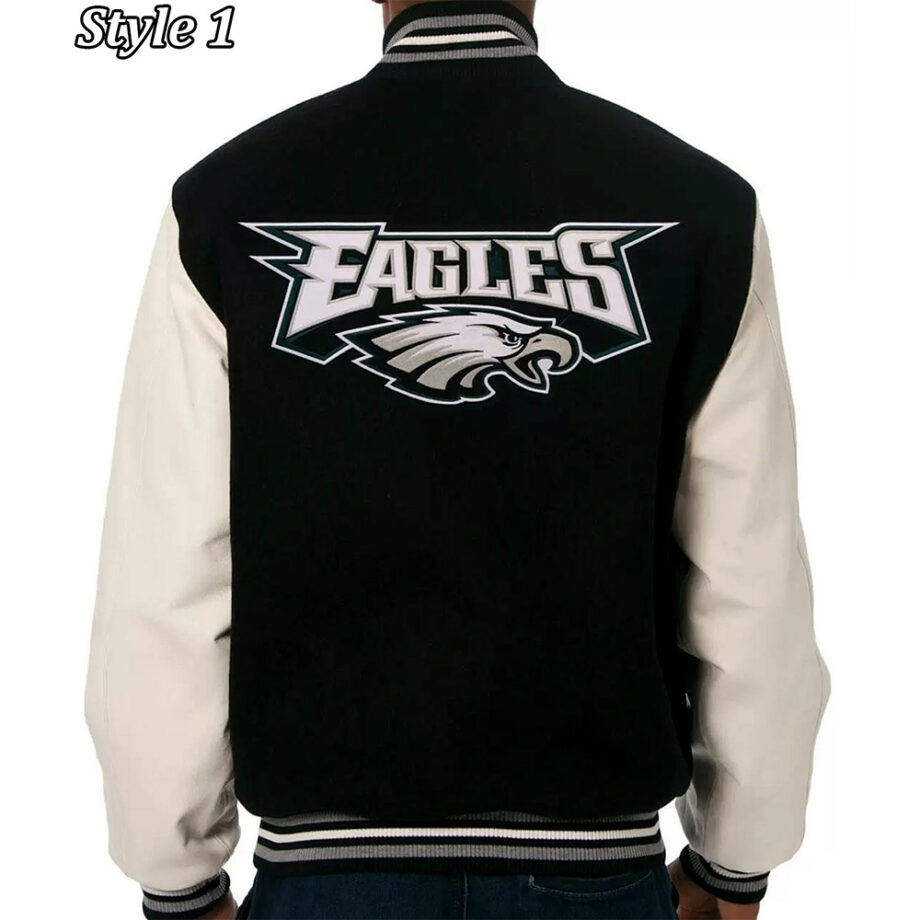 Philadelphia Eagles Varsity Two-Tone Black & White Jacket