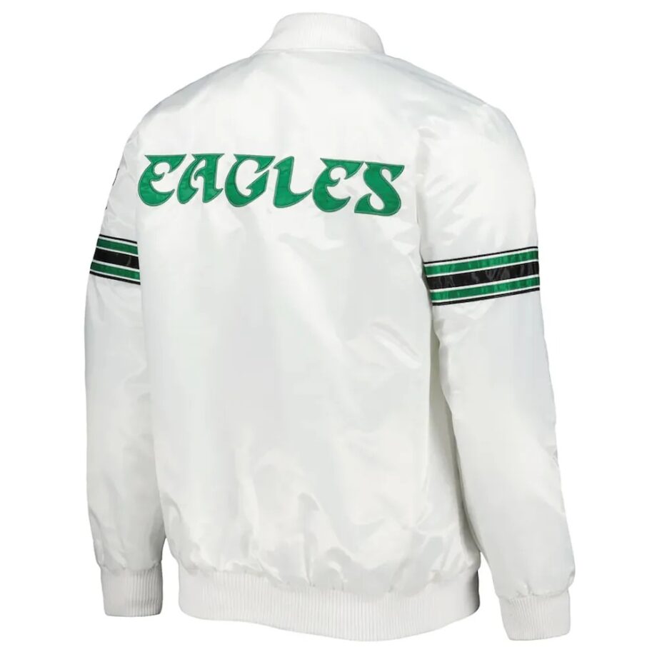 Philadelphia Eagles Striped Satin Jacket