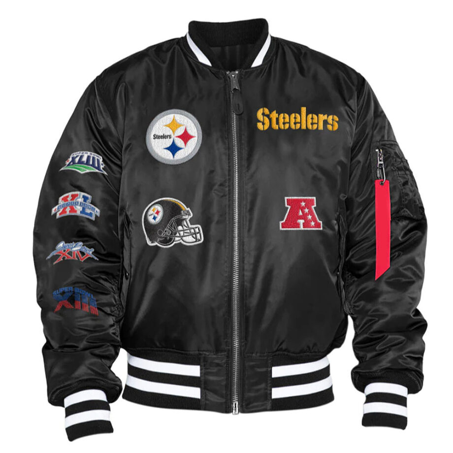 Pittsburgh Steelers MA 1 Bomber Jacket