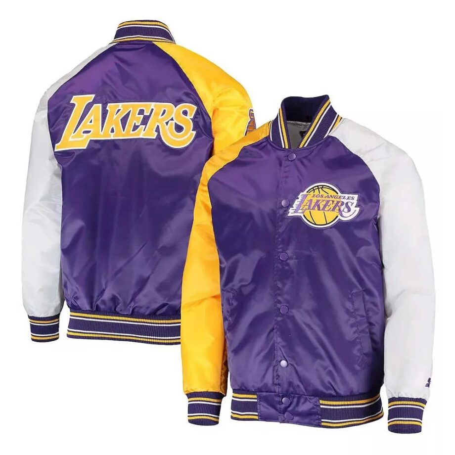 LA Lakers Reliever Varsity Satin Jacket