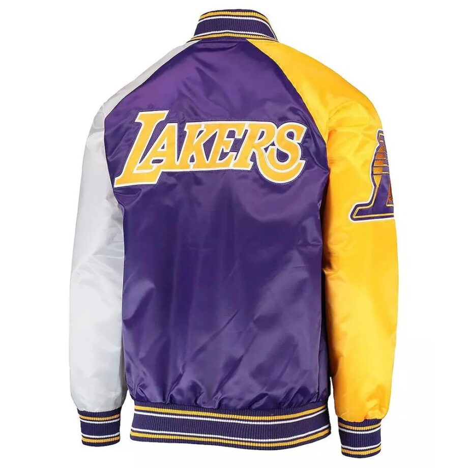 LA Lakers Reliever Varsity Satin Jacket