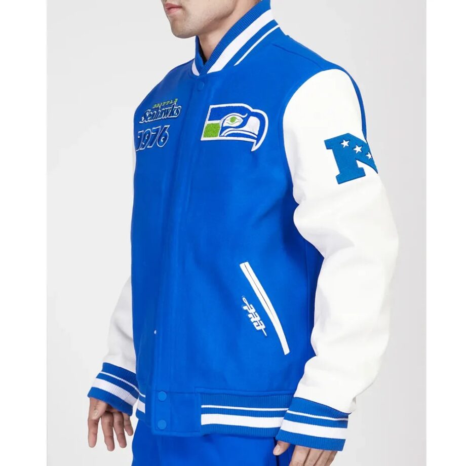 Retro Seattle Seahawks Classic Rib Varsity Jacket