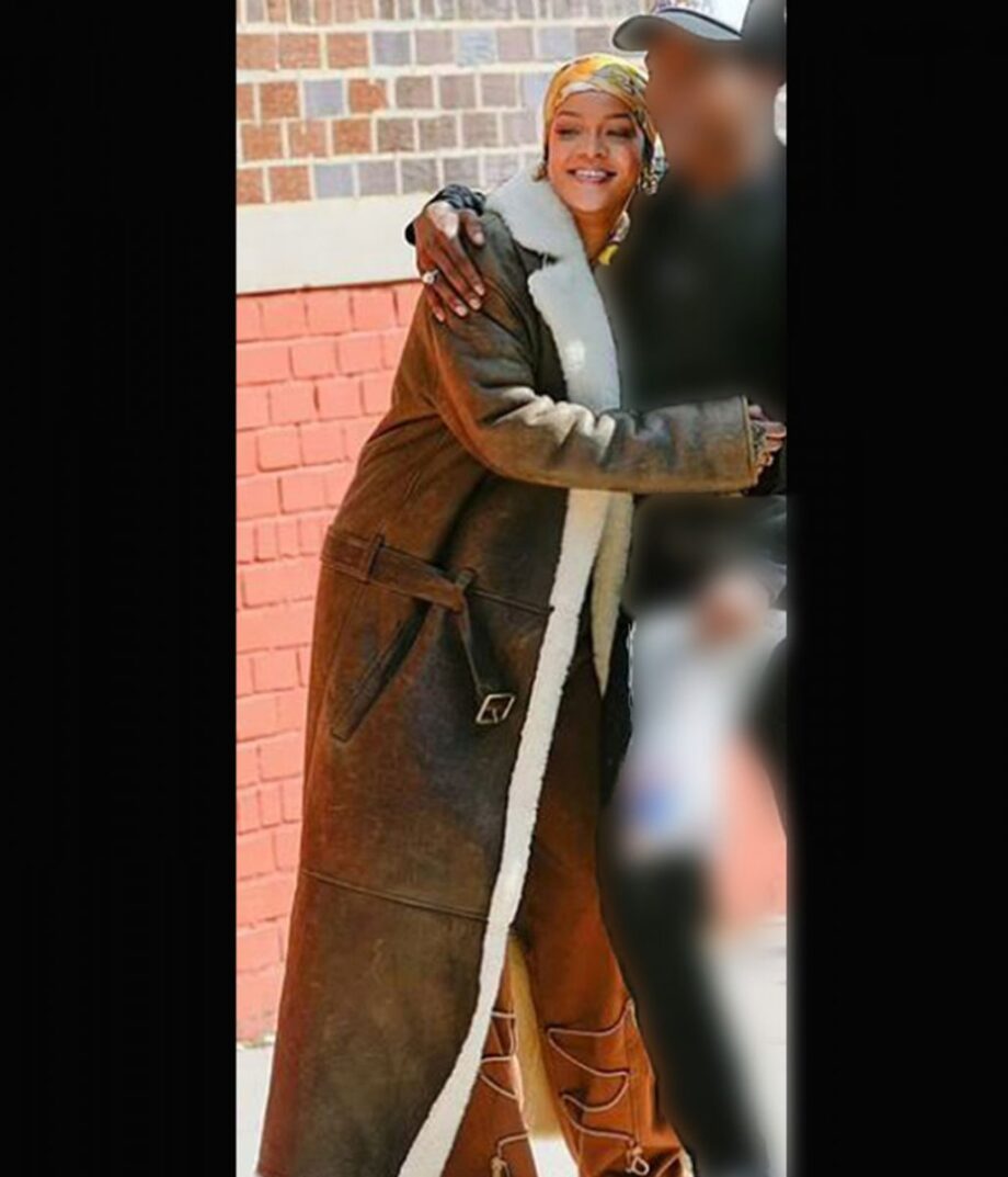 Rihannas The Bronx NYC Shearling Leather Coat