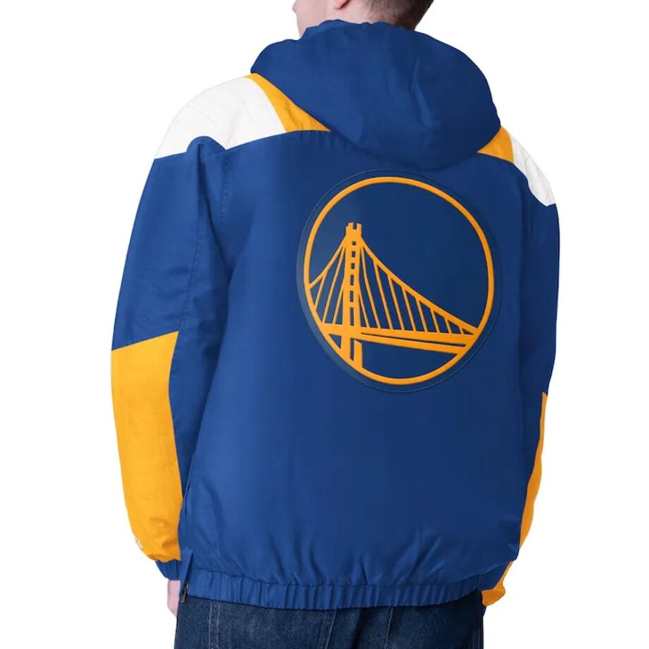 Royal/Gold Golden State Warriors Charger Half-Zip Pullover Jacket