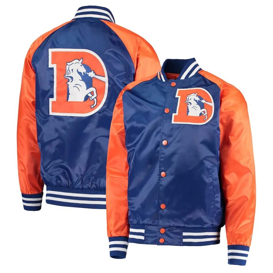 Denver Broncos Lead-Off Varsity Satin Jacket