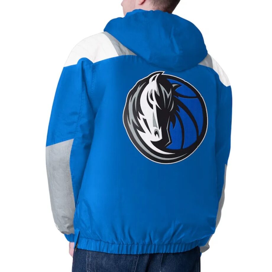 Royal/Silver Dallas Mavericks Charger Half-Zip Pullover Jacket