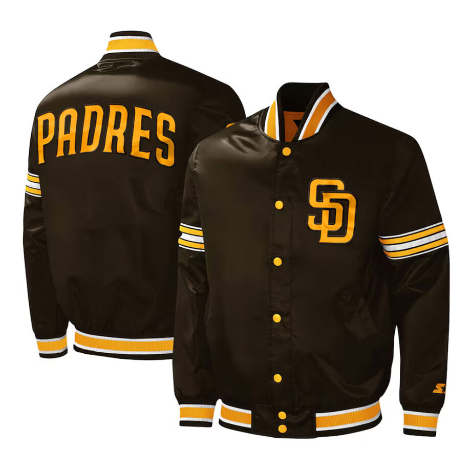 San Diego Padres Brown Varsity Satin Jacket