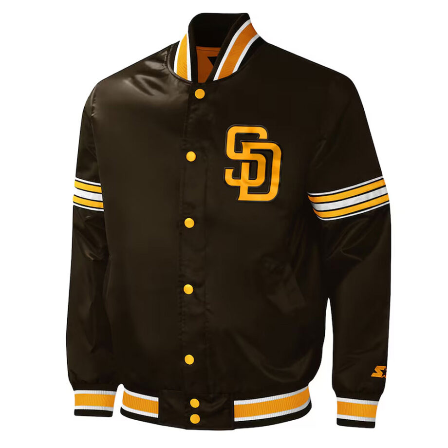 San Diego Padres Brown Varsity Satin Jacket