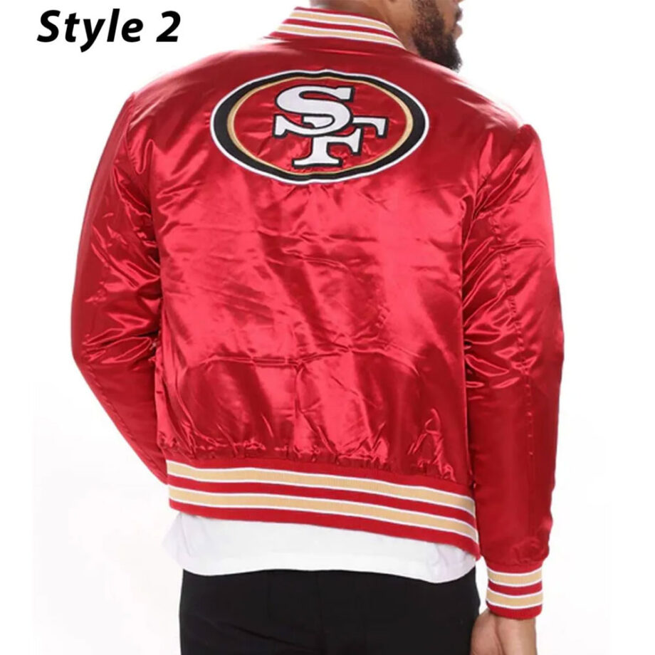 San Francisco 49ers Scarlet Satin Jacket