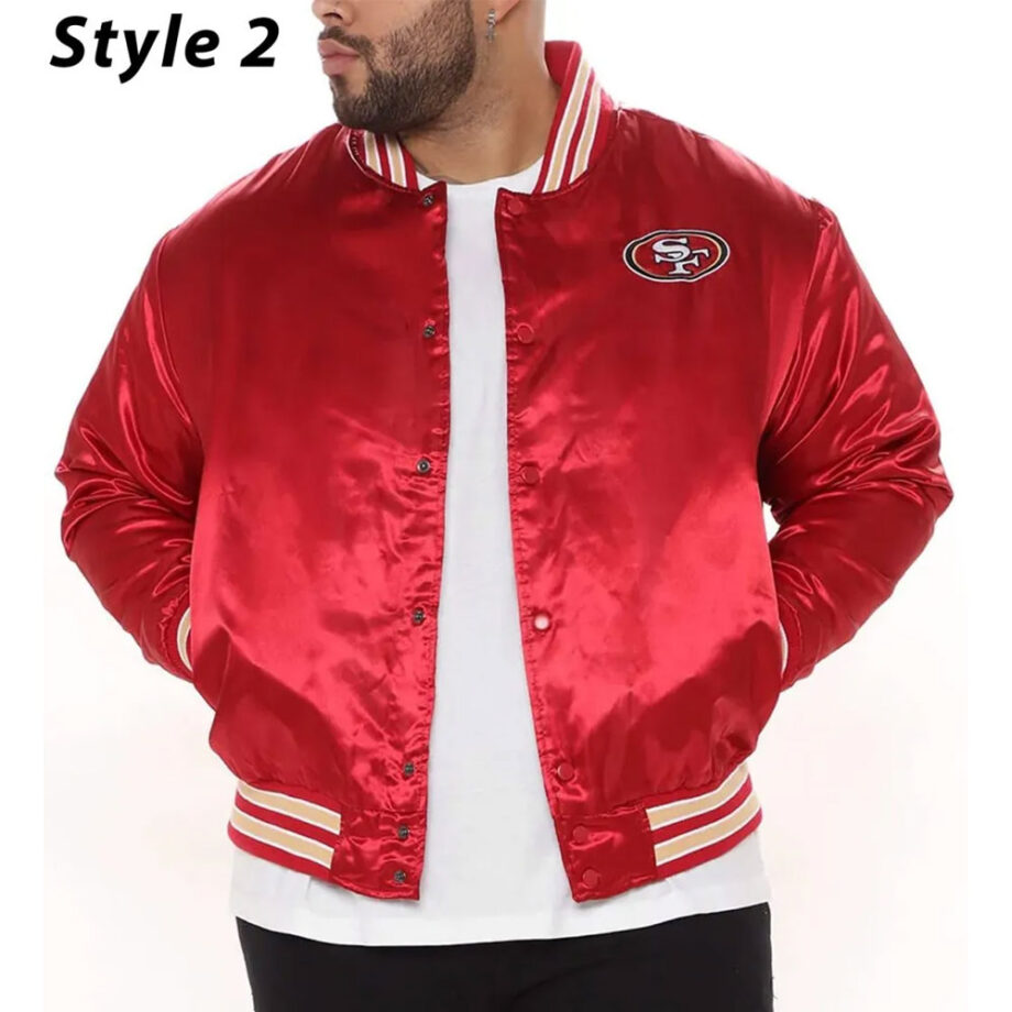 San Francisco 49ers Scarlet Satin Jacket