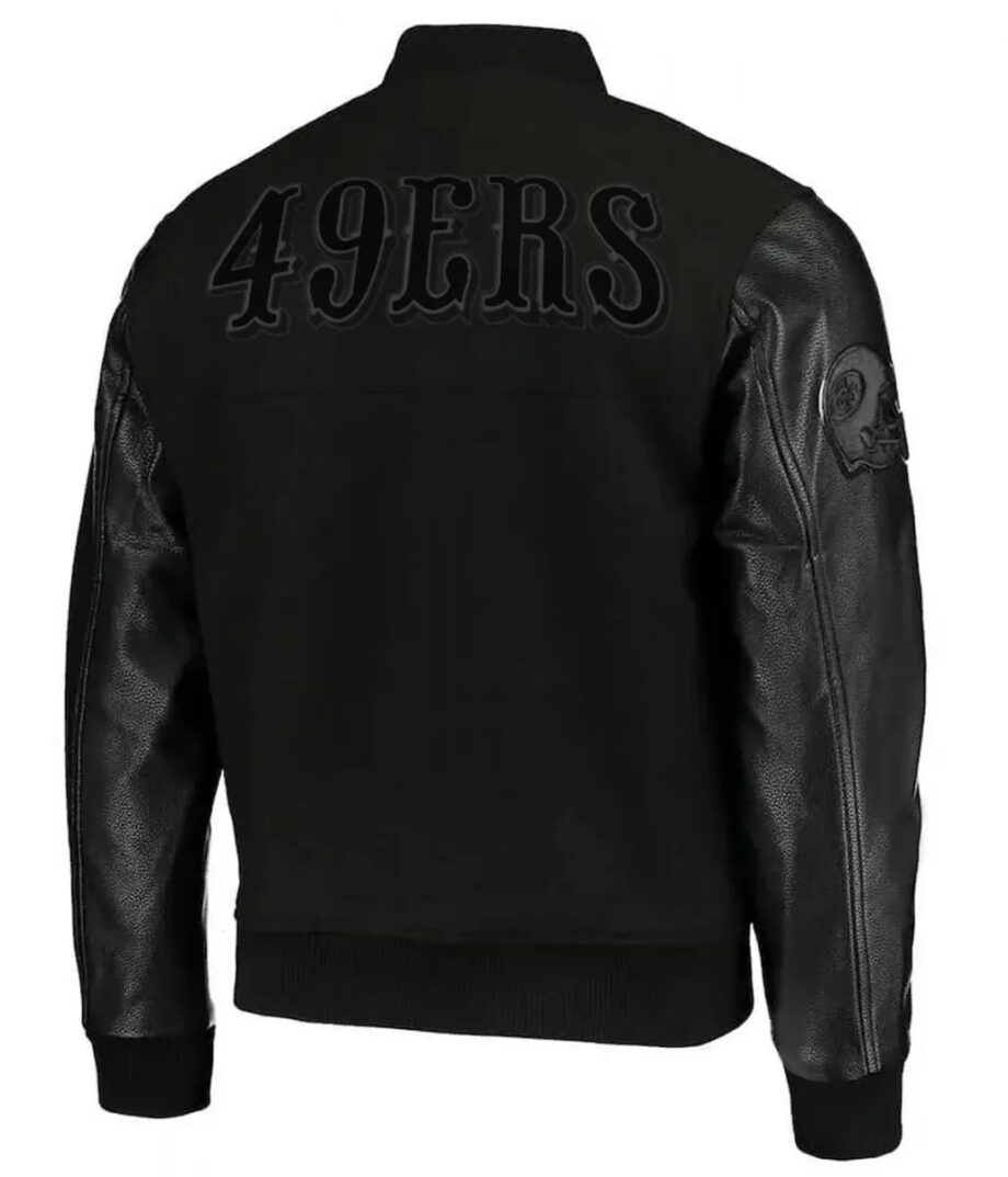 Varsity San Francisco 49ers Black Wool/Leather Jacket