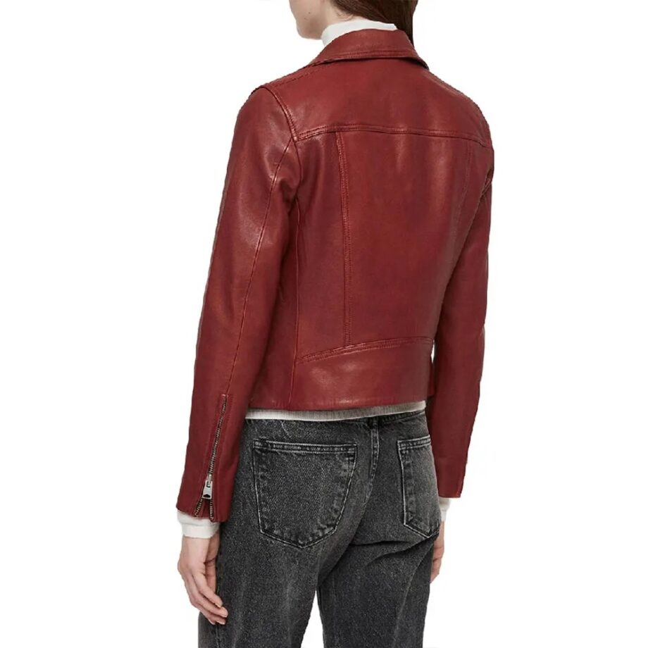 Arrow Season 7 Sea Shimooka Red Leather Jacket