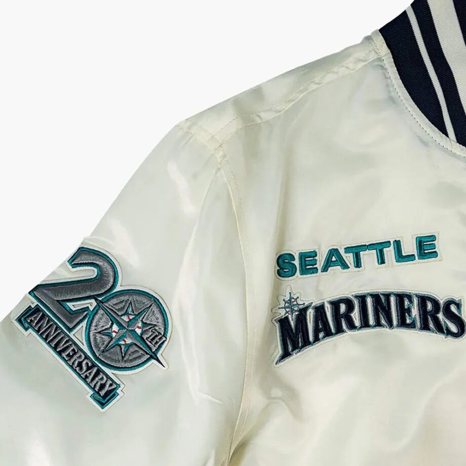 Seattle Mariners 1997 Longball white Satin Jacket