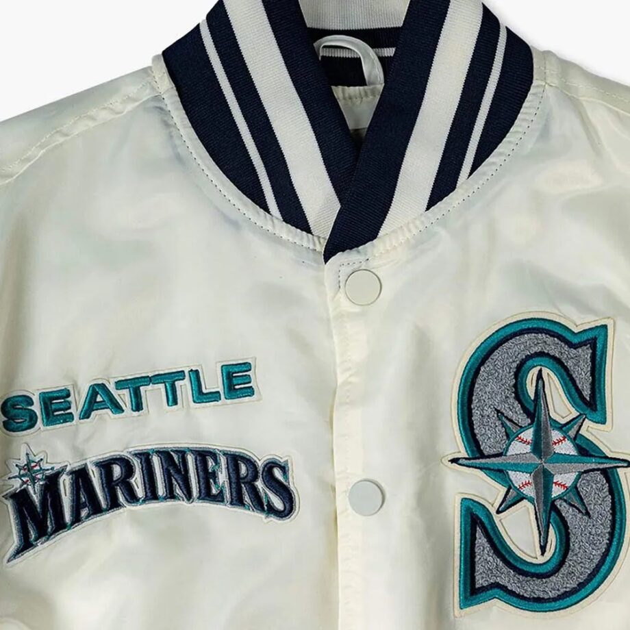 Seattle Mariners 1997 Longball white Satin Jacket