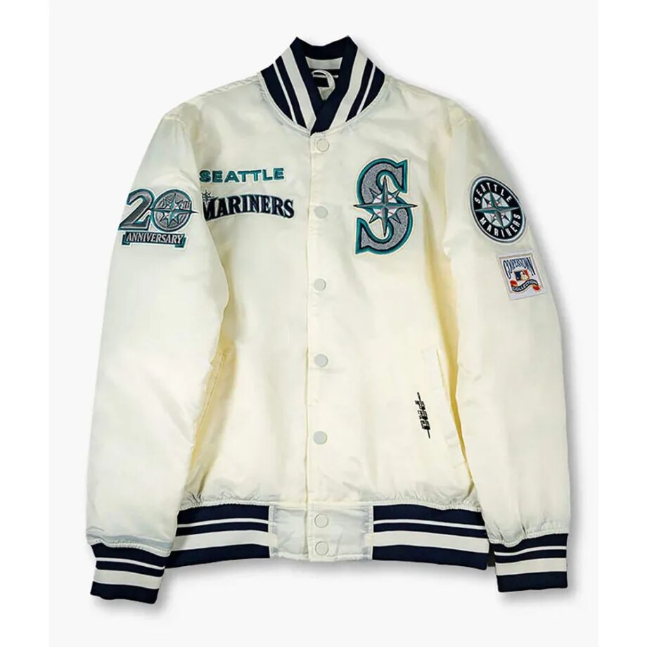 Seattle Mariners 1997 Longball white Satin Jacket
