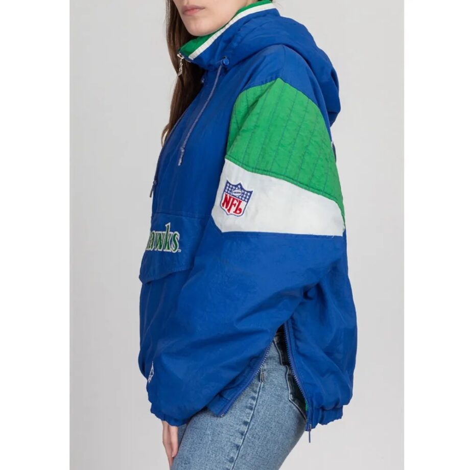 Seattle Seahawks 90s Pullover Hooded Jacket