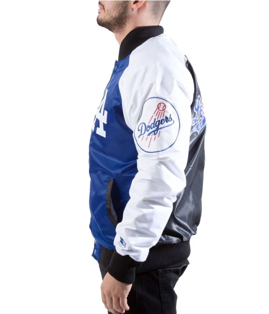 Varsity Los Angeles Dodgers Satin Tri-Color Jacket