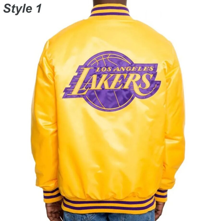 Los Angeles Lakers Satin Bomber Jacket