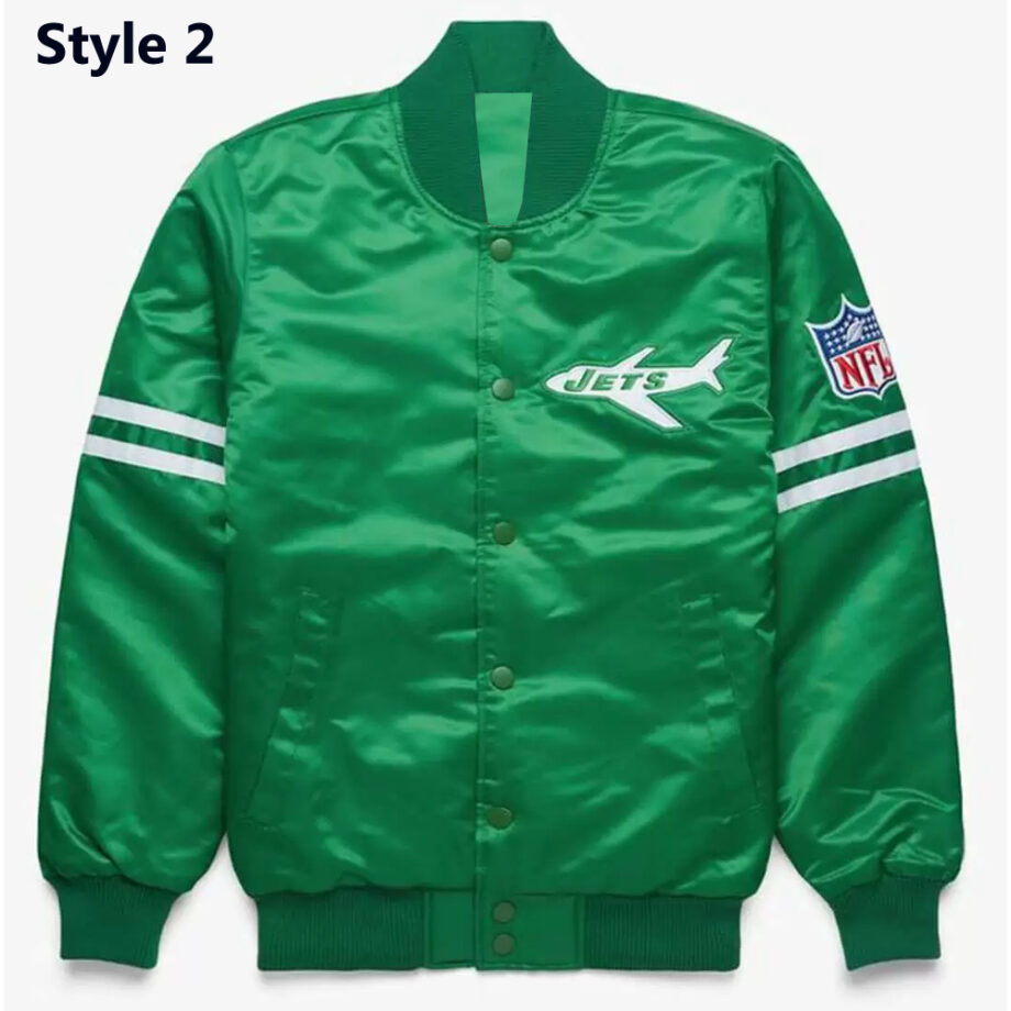 Vintage New York Jets Green Satin Jacket