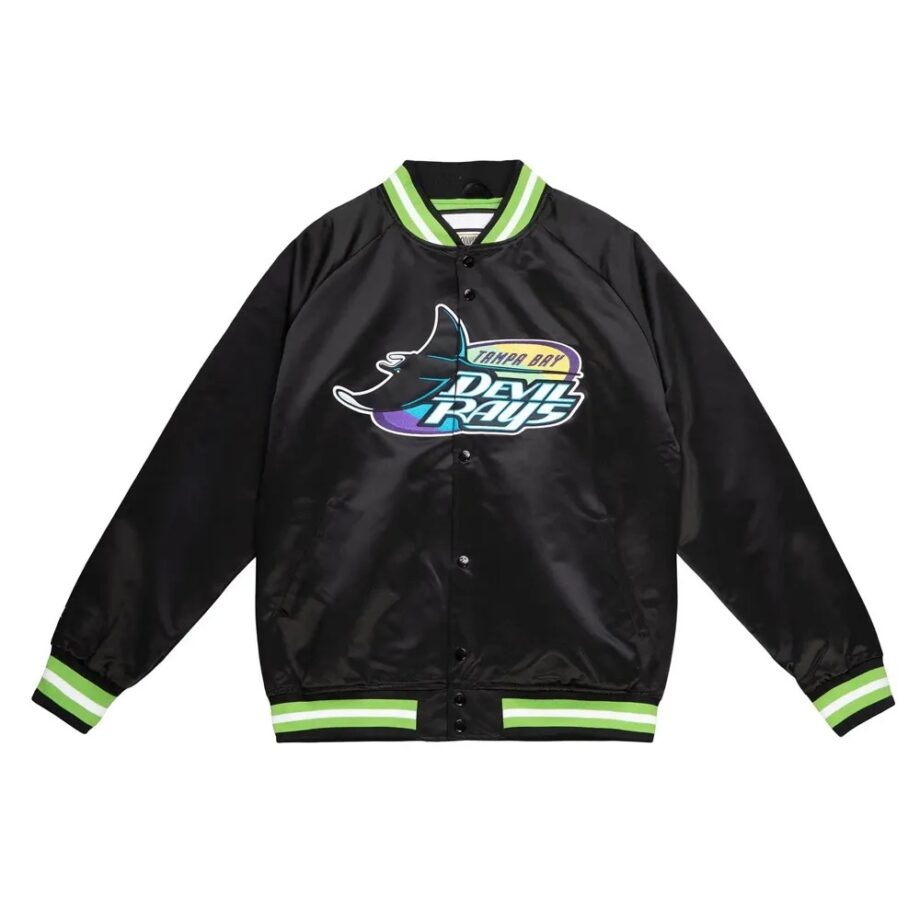 Tampa Bay Rays Devil Rays Black Satin Jacket