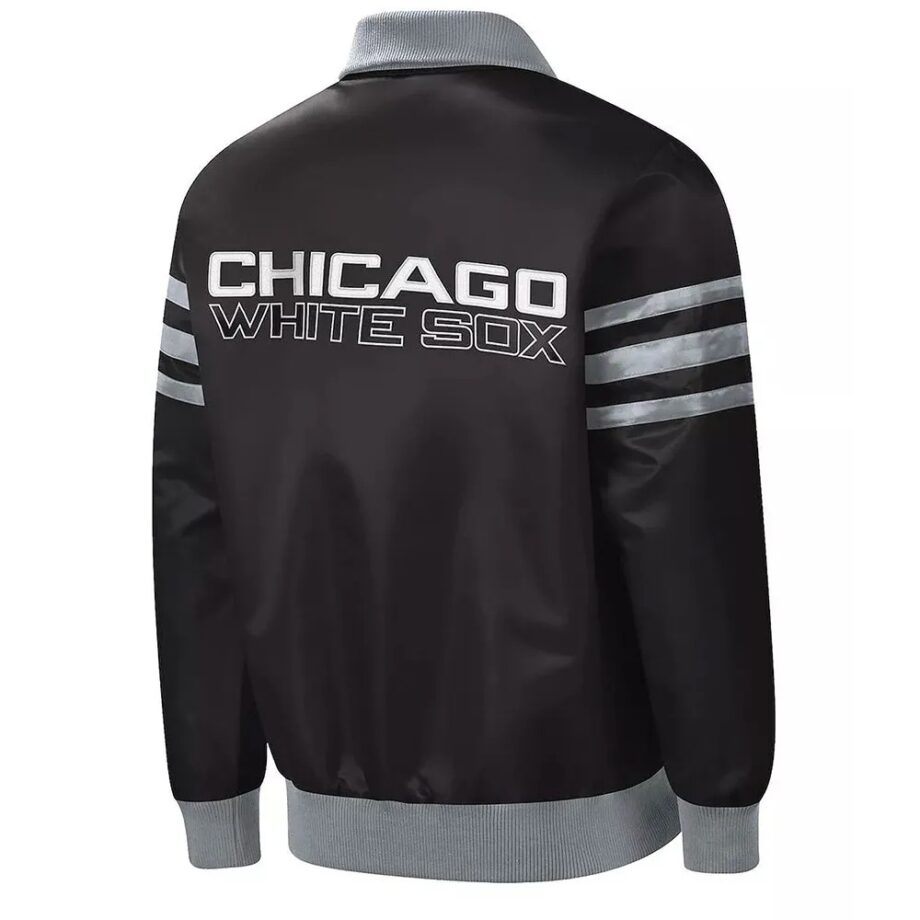 The Captain II Chicago White Sox Varsity Satin Black Jacket