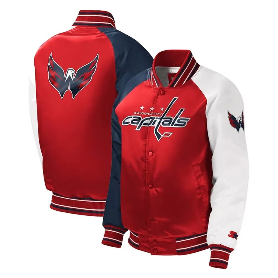 Washington Capitals Youth Varsity Satin Jacket