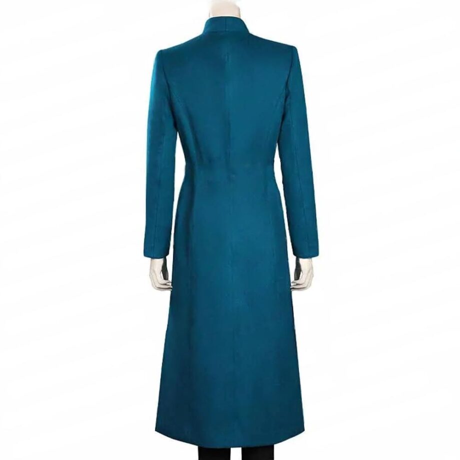 Westworld Season 4 Evan Rachel Wood Blue Wool Coat
