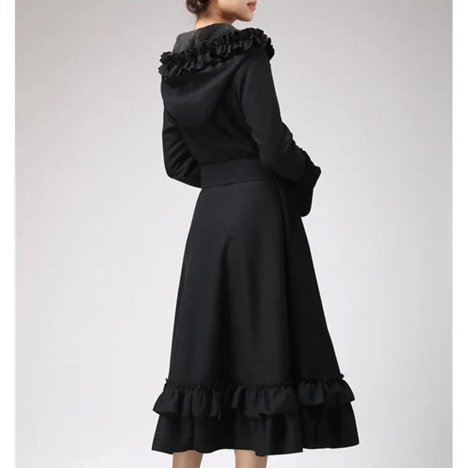Hooded Wool Maxi Coat