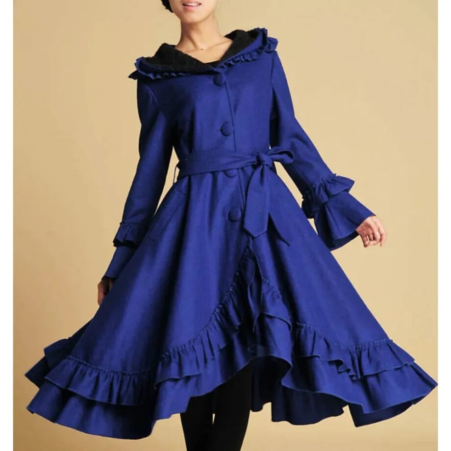 Hooded Wool Maxi Coat