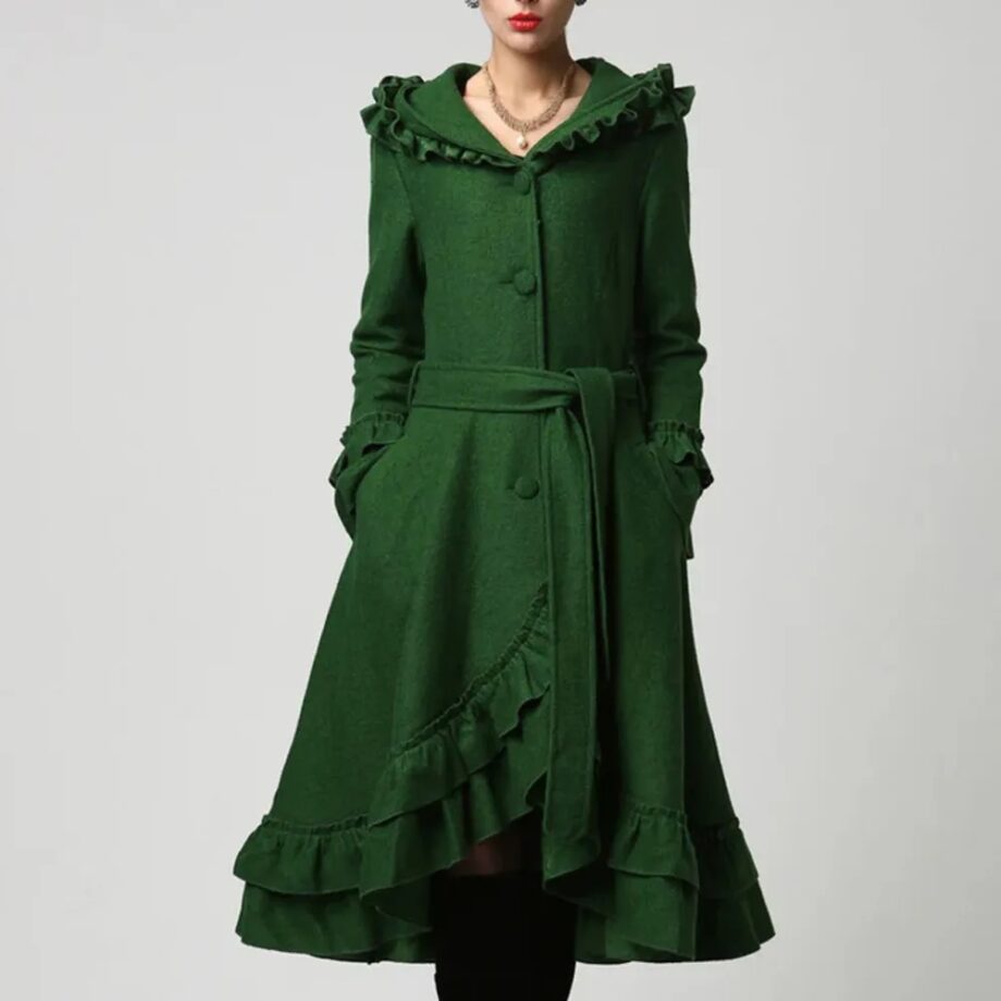 Hooded Wool Maxi Coat