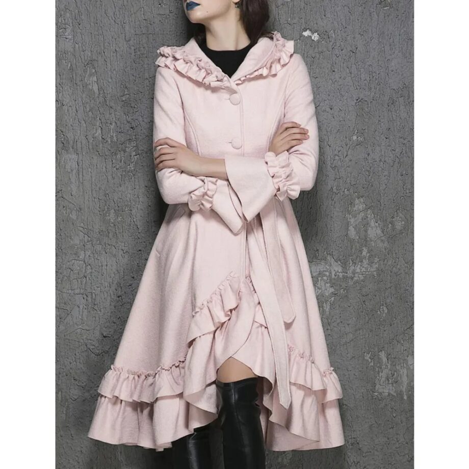 Hooded Wool Maxi Coat