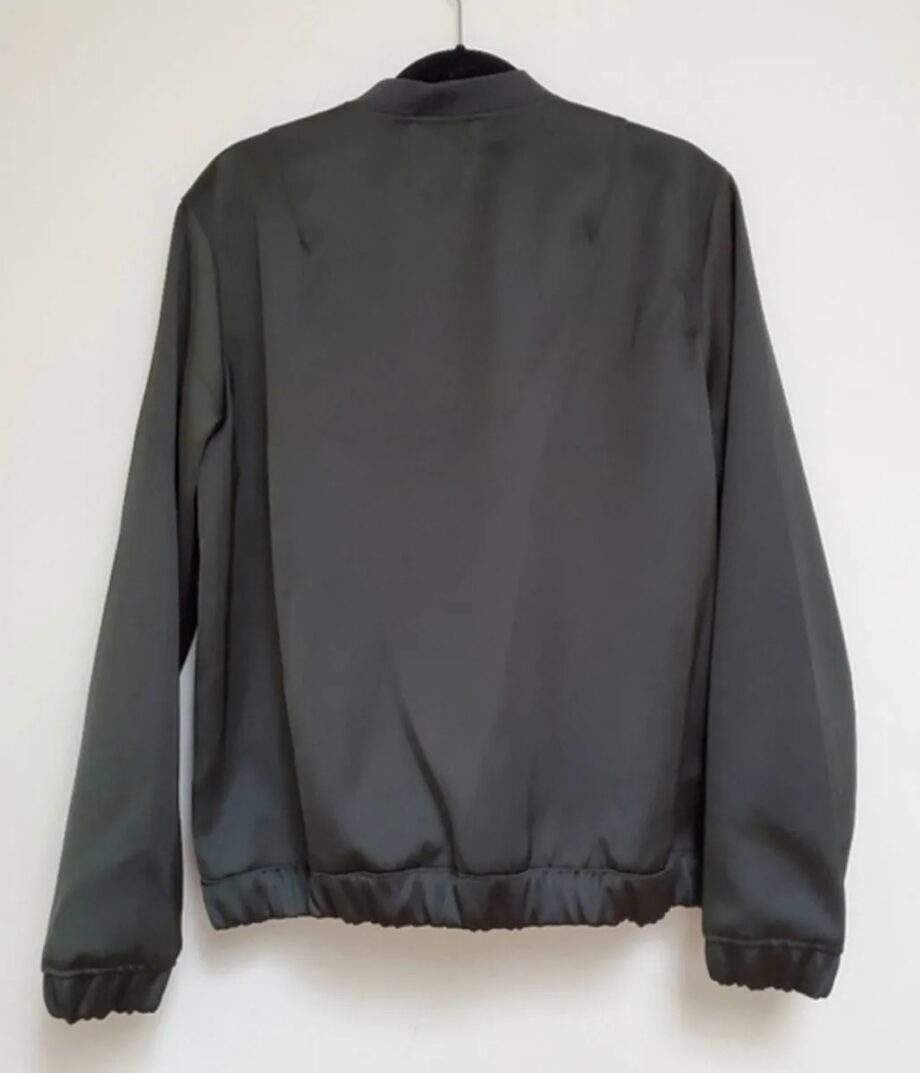 Green XO Bomber Satin Jacket