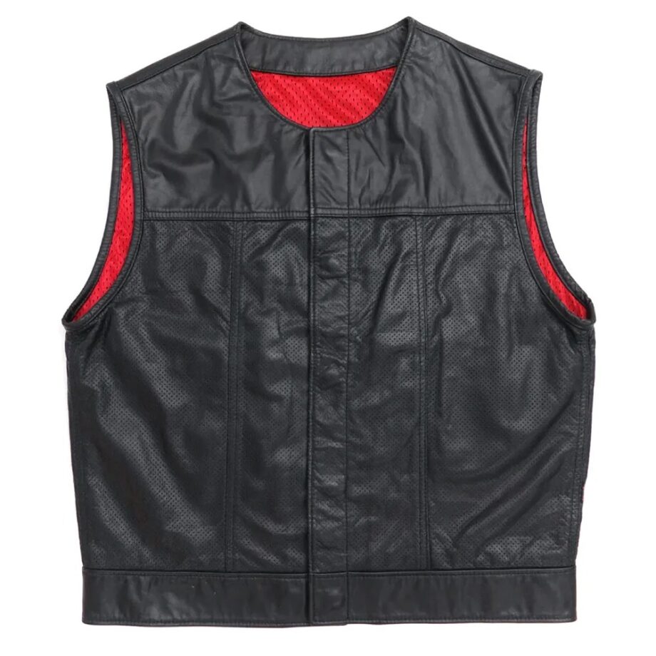 Perforated 415 Cowhide Leather Vest