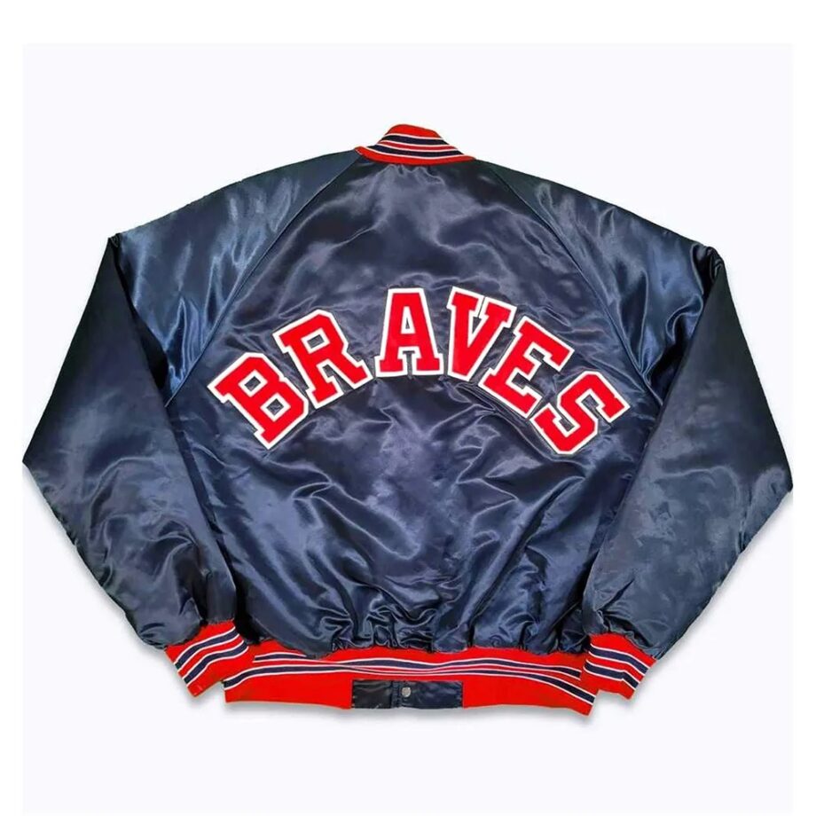 80s Atlanta Braves Navy Bomber Jacket