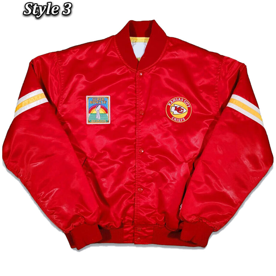 80s Kansas City Chiefs Satin Red Jacket