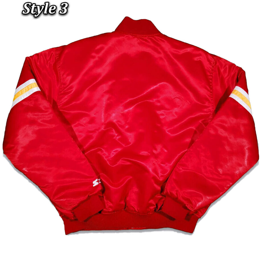 80s Kansas City Chiefs Satin Red Jacket