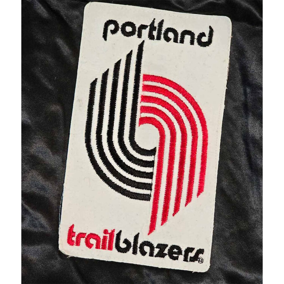 Vintage 80s Portland Trail Blazers Bomber Satin Jacket