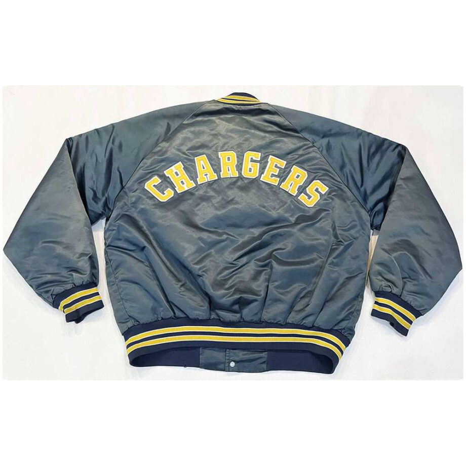Vintage 80s San Diego Chargers Navy Bomber Jacket