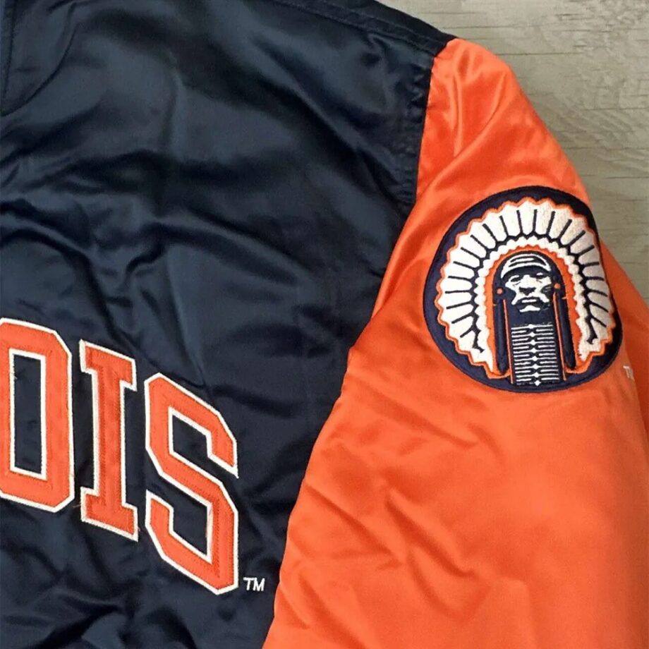 Vintage 90s Illinois Fighting Illini Jacket