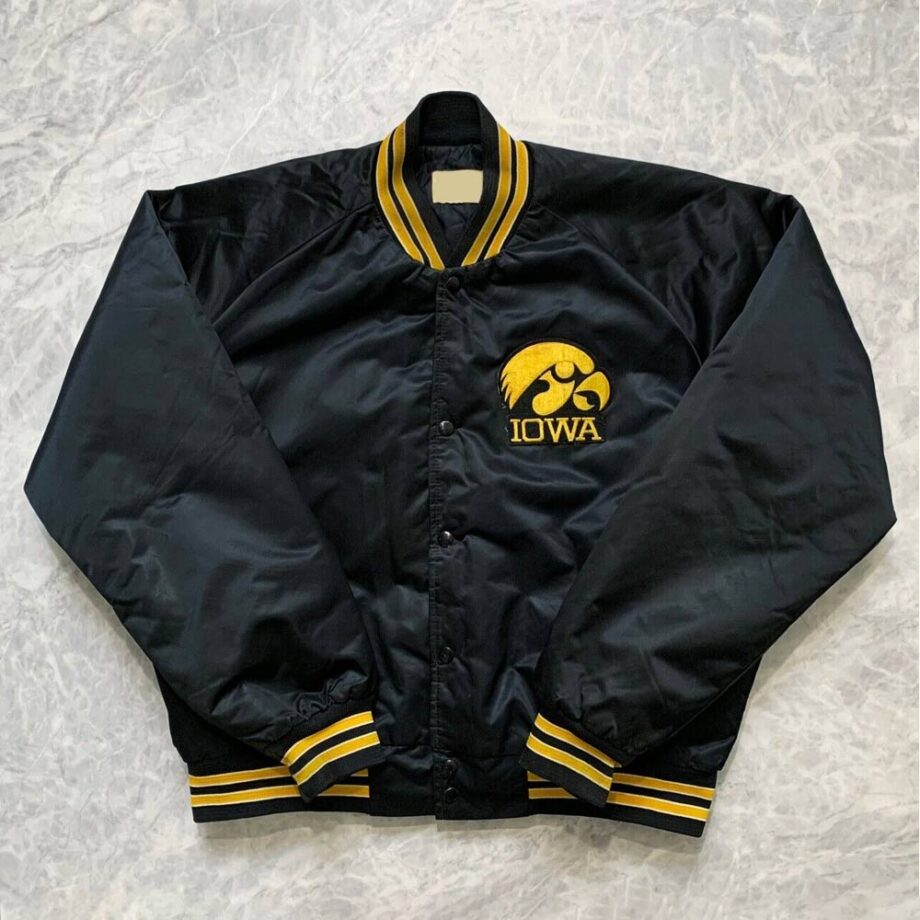 Vintage 90s Iowa Hawkeyes Spellout Jacket
