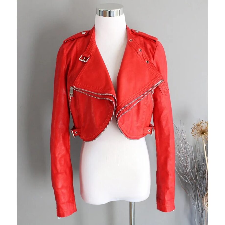 Laura Marano Red Cropped Jacket