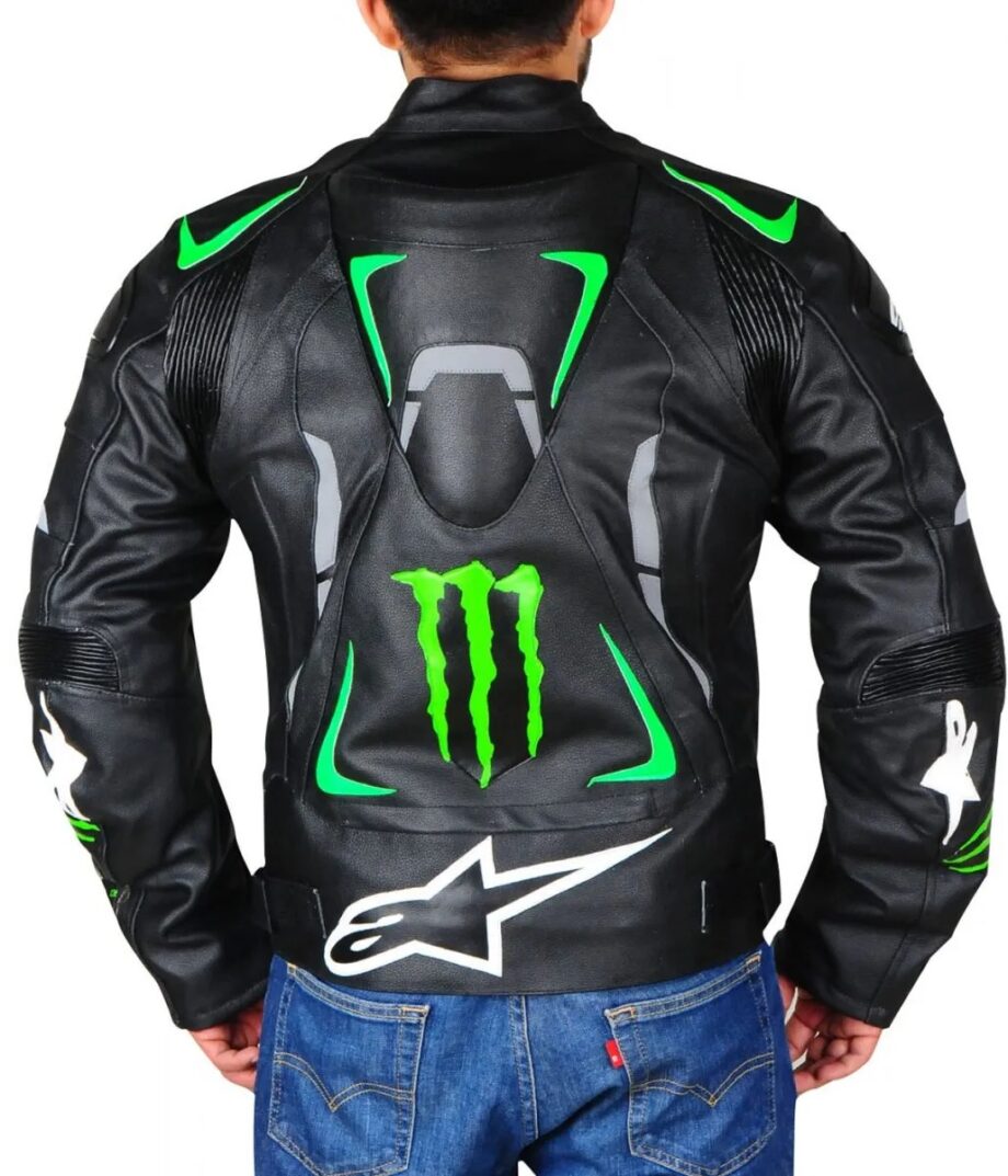 Mens Alpinestars Monster Energy Motorcycle Leather Jacket